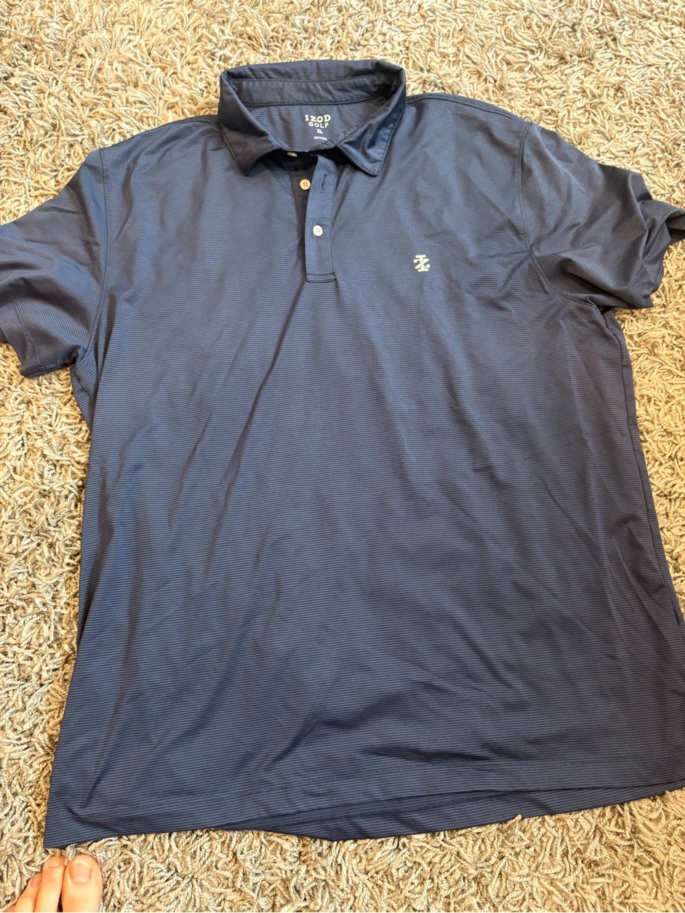 Izod Men’s Dark Navy Golf Polo Shirt with Chest Logo